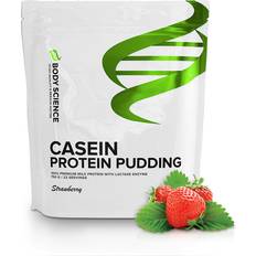 Jordgubbar - Kasein Proteinpulver Body Science Casein Protine Pudding Strawberry 750g