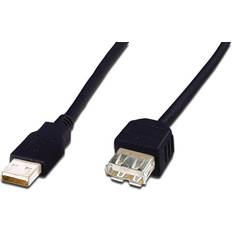 Digitus USB-kabel Kablar Digitus USB A-USB A 2.0 M-F 1.8m