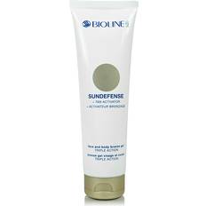 Bioline Solskydd & Brun utan sol Bioline Sundefense + Tan Activator Face & Body Bronze Gel 150ml