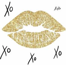 RoomMates XOXO Lip Peel & Stick Wall Decals with Glitter