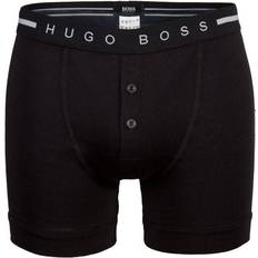 Hugo Boss Underkläder HUGO BOSS Ribbed Cotton Button Fly Trunk - Black