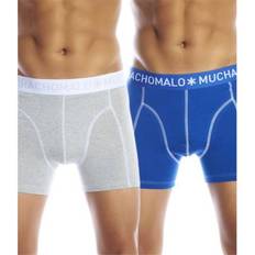 Muchachomalo Underkläder Muchachomalo Solid Boxershorts 2-pack - Blue/Grey