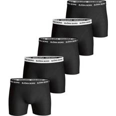 Herr - Linnebyxor Kläder Björn Borg Solid Essential Shorts 5-pack - Black