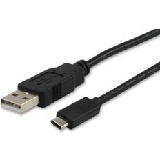 Equip Rund - USB-kabel Kablar Equip USB C - USB A M-M 2.0 1m