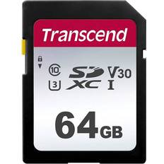 Transcend 64 GB Minneskort & USB-minnen Transcend 300S SDXC Class 10 UHS-I U3 V30 95/45MB/s 64GB