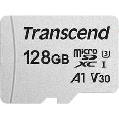 128 GB - Class 10 Minneskort Transcend 300S microSDXC Class 10 UHS-I U3 V30 A1 95/45MB/s 128GB