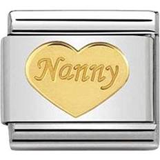 Nomination Composable Classic Link Nanny Heart Charm - Silver/Gold