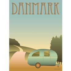 Vissevasse Danmark Camping Poster 50x70cm