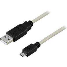 USB A-USB Micro-B - USB-kabel Kablar Deltaco 5 pin USB A-USB Micro-B 2.0 0.5m