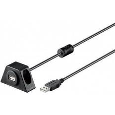 Goobay USB A-USB A - USB-kabel Kablar Goobay Mountable Cradle USB A - USB A M-F 2.0 2m