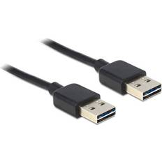 DeLock USB A-USB A - USB-kabel - Vita Kablar DeLock Easy USB A - USB A 2.0 1m