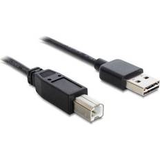 DeLock USB A-USB B - USB-kabel - Vita Kablar DeLock Easy-USB USB A - USB B 2.0 0.5m