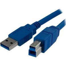 Blåa - USB A-USB B - USB-kabel Kablar StarTech SuperSpeed USB A-USB B 3.0 1m
