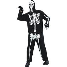 Skelett - Vit Maskeradkläder Hisab Joker Maskeraddrakt Skeleton Vuxen