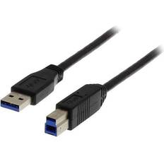 Deltaco USB A-USB B - USB-kabel - Vita Kablar Deltaco USB A - USB B 3.0 3m