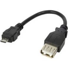 LogiLink USB A-USB Micro-B - USB-kabel Kablar LogiLink USB A - USB Micro-B 2.0 0.1m