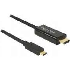 DeLock HDMI-kablar - Svarta - USB C-HDMI DeLock USB C-HDMI 3m