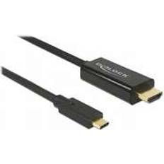 DeLock HDMI-kablar - Svarta - USB C-HDMI DeLock USB C-HDMI 2m