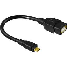 USB A-USB Micro-B - USB-kabel Kablar Hama USB A-USB Micro-B OTG M-F 0.2m