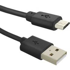 Qoltec USB-kabel Kablar Qoltec USB A - USB Micro-B 2.0 0.5m
