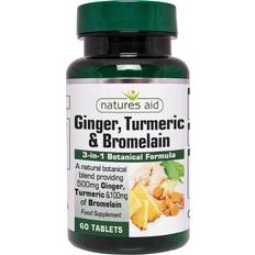 Natures Aid Ginger Turmeric & Bromelain 60 st