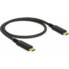 DeLock USB C-USB C - USB-kabel Kablar DeLock E-Marker 3A USB C-USB C 3.1 (Gen.2) 0.5m