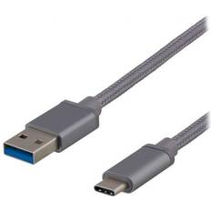 Deltaco USB A-USB C - USB-kabel Kablar Deltaco USB A-USB C 3.1 (Gen.1) 0.2m