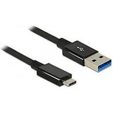 DeLock Rund - USB A-USB C - USB-kabel Kablar DeLock SuperSpeed USB A-USB C 3.1 (Gen.2) 1m