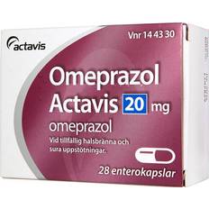 Omeprazole Receptfria läkemedel Omeprazol Actavis 20mg 28 st Kapsel