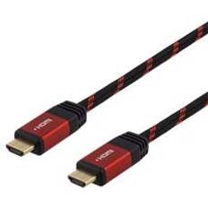 Deltaco HDMI-kablar - Röda - Standard HDMI-Standard HDMI Deltaco Gaming HDMI-HDMI 2m