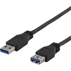 Deltaco USB A-USB A - USB-kabel Kablar Deltaco USB A-USB A 3.1 (Gen.1) M-F 1m