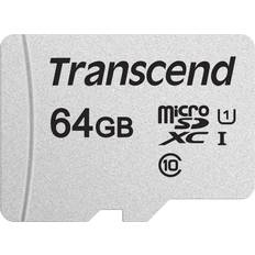 Transcend 64 GB Minneskort & USB-minnen Transcend 300S microSDXC Class 10 UHS-I U1 95/45MB/s 64GB +Adapter