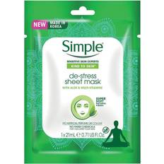 Simple Ansiktsmasker Simple Kind to Skin De-Stress Sheet Mask 21ml