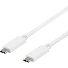 Deltaco USB C-USB C - USB-kabel - Vita Kablar Deltaco USB C-USB C 3.1 (Gen.2) 1m