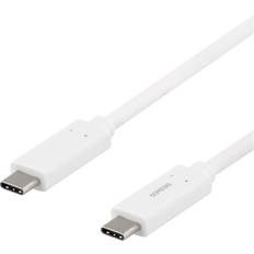 Deltaco USB C-USB C - USB-kabel - Vita Kablar Deltaco USB C-USB C 3.1 (Gen.1) 0.5m