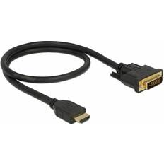 DeLock HDMI-kablar - Skärmad DeLock HDMI-DVI 0.5m