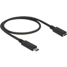 DeLock USB C-USB C - USB-kabel Kablar DeLock SuperSpeed USB C-USB C 3.1 (Gen.1) M-F 0.5m