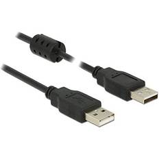 DeLock Skärmad - USB A-USB A - USB-kabel Kablar DeLock USB A-USB A 2.0 Ferrite Core 0.5m