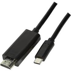 HDMI-kablar LogiLink USB C-HDMI 1.8m