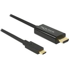 DeLock HDMI-kablar - Svarta - USB C-HDMI DeLock 85258 USB C-HDMI 1m