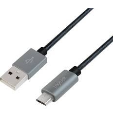 LogiLink USB A-USB Micro-B - USB-kabel Kablar LogiLink USB A-USB Micro-B 2.0 1m