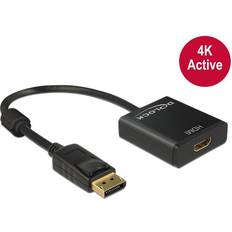 HDMI-kablar DeLock Active HDMI-DisplayPort Ferrite M-F 0.2m