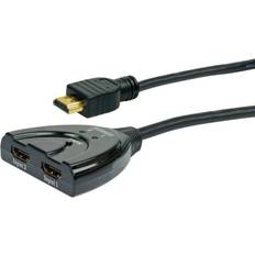 Schwaiger Kabeladaptrar Kablar Schwaiger Switch HDMI-2HDMI M-F 0.7m