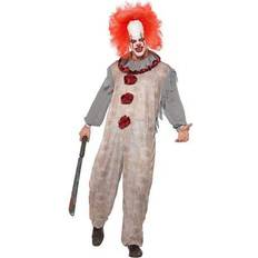 Clowner - Plast Maskeradkläder Smiffys Gammaldags Clown Maskeraddräkt