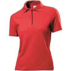Dam - Röda Pikétröjor Stedman Short Sleeve Polo Shirt - Scarlet Red