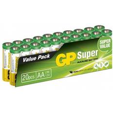 AA (LR06) - Alkalisk - Batterier Batterier & Laddbart GP Batteries AA Super Alkaline 20-pack