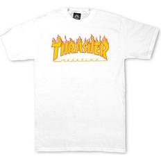 Thrasher Magazine T-shirts & Linnen Thrasher Magazine Flame Logo T-shirt - White