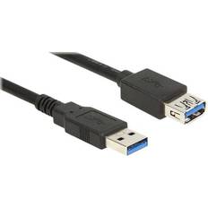 DeLock Skärmad - USB A-USB A - USB-kabel Kablar DeLock USB A-USB A 3.0 M-F 1.5m