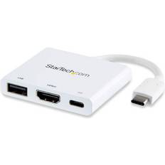 Standard HDMI-Standard HDMI - USB-kabel Kablar StarTech USB C-USB C/HDMI/USB A M-F 0.1m
