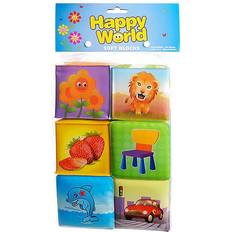 Johntoy Byggleksaker Johntoy Happy World Soft Blocks 6pcs